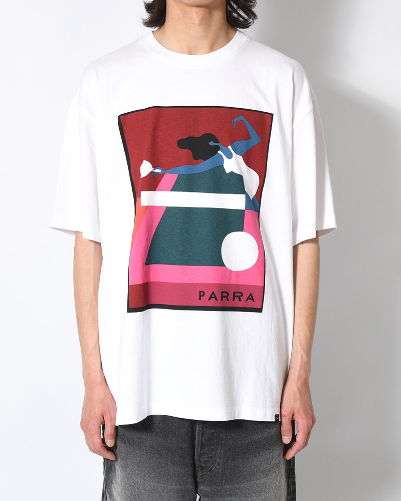 PING PONGED T-SHIRT -WHITE-