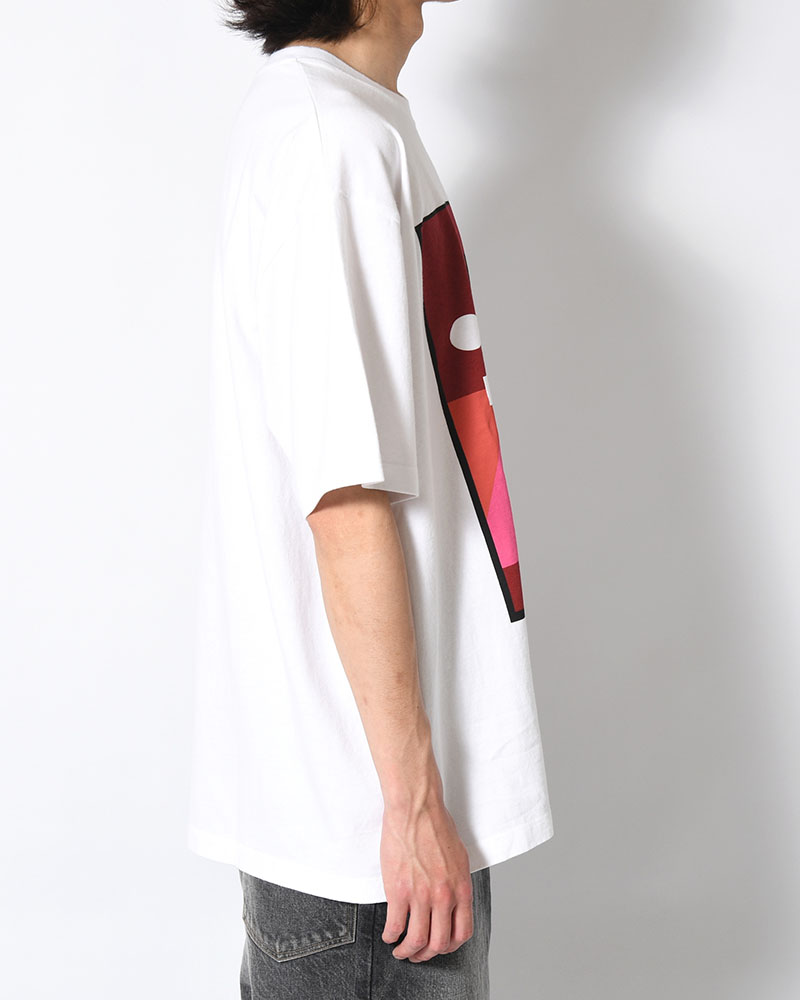 PING PONGED T-SHIRT -WHITE-
