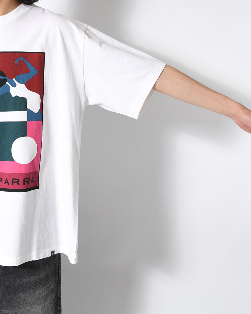 PING PONGED T-SHIRT -WHITE-