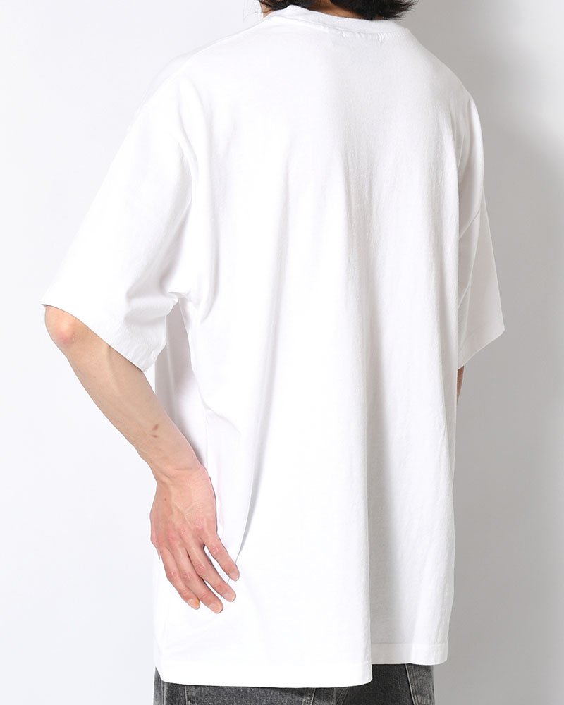 PING PONGED T-SHIRT -WHITE-