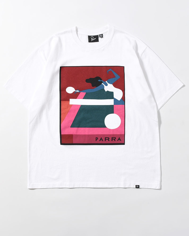 PING PONGED T-SHIRT -WHITE-