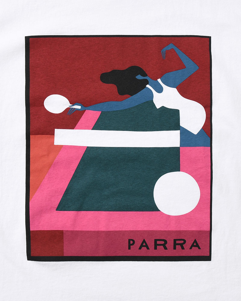 PING PONGED T-SHIRT -WHITE-