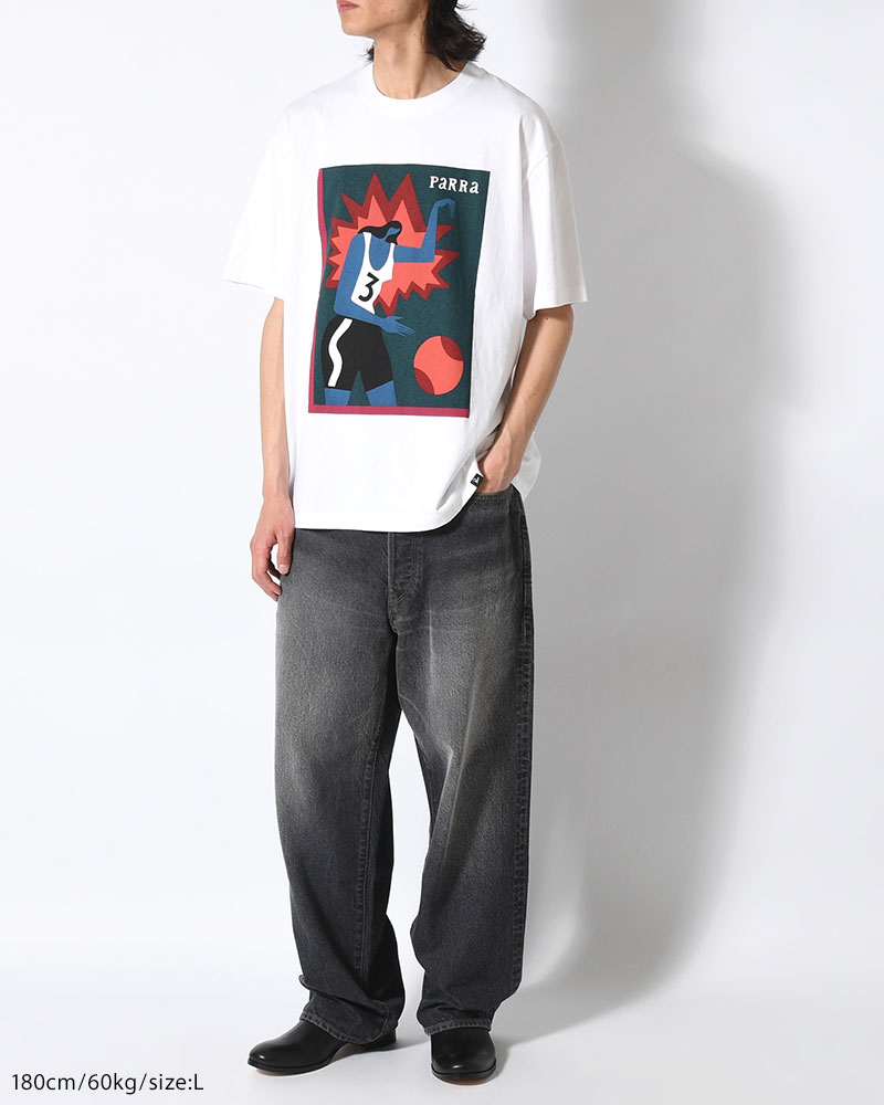 BASEKETBALL T-SHIRT -WHITE-