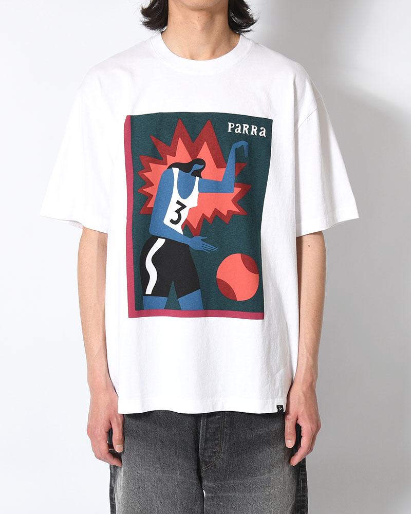 BASEKETBALL T-SHIRT -WHITE-