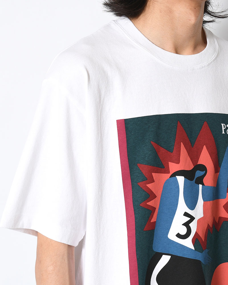 BASEKETBALL T-SHIRT -WHITE-