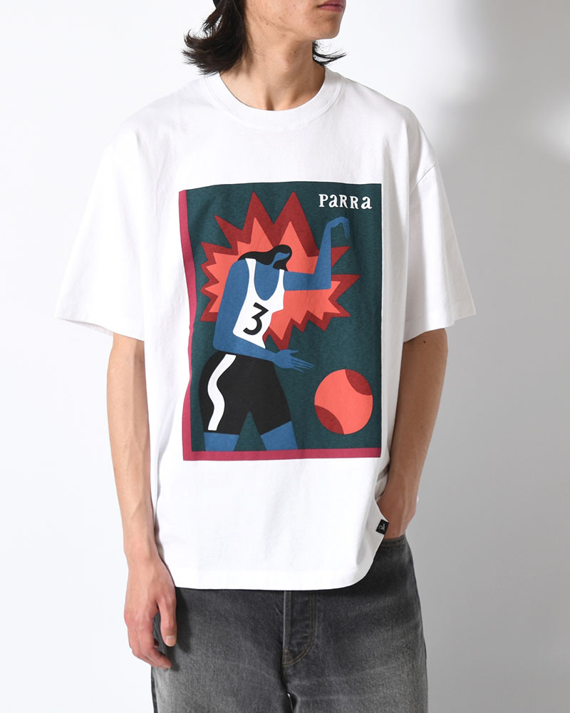 BASEKETBALL T-SHIRT -WHITE-