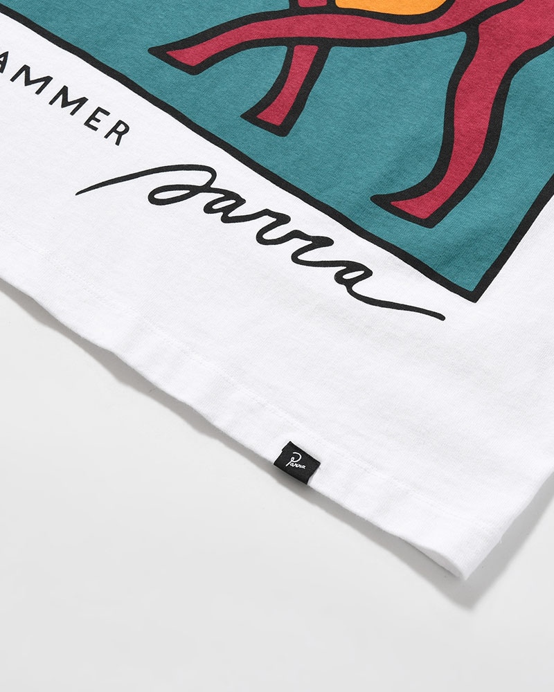 BEAR DOG HAMMER T-SHIRT -WHITE-