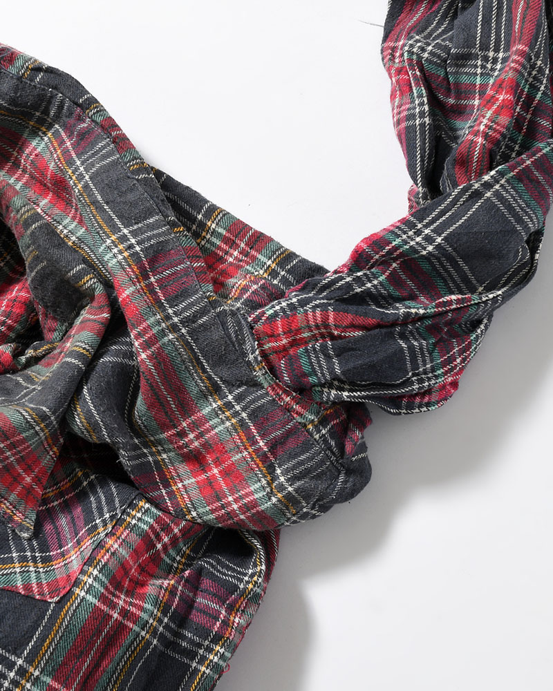 REWORK SHIRTS BAG -Used flannel shirts -TYPE:A-