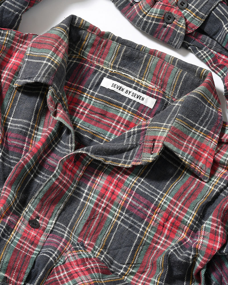 REWORK SHIRTS BAG -Used flannel shirts -TYPE:A-