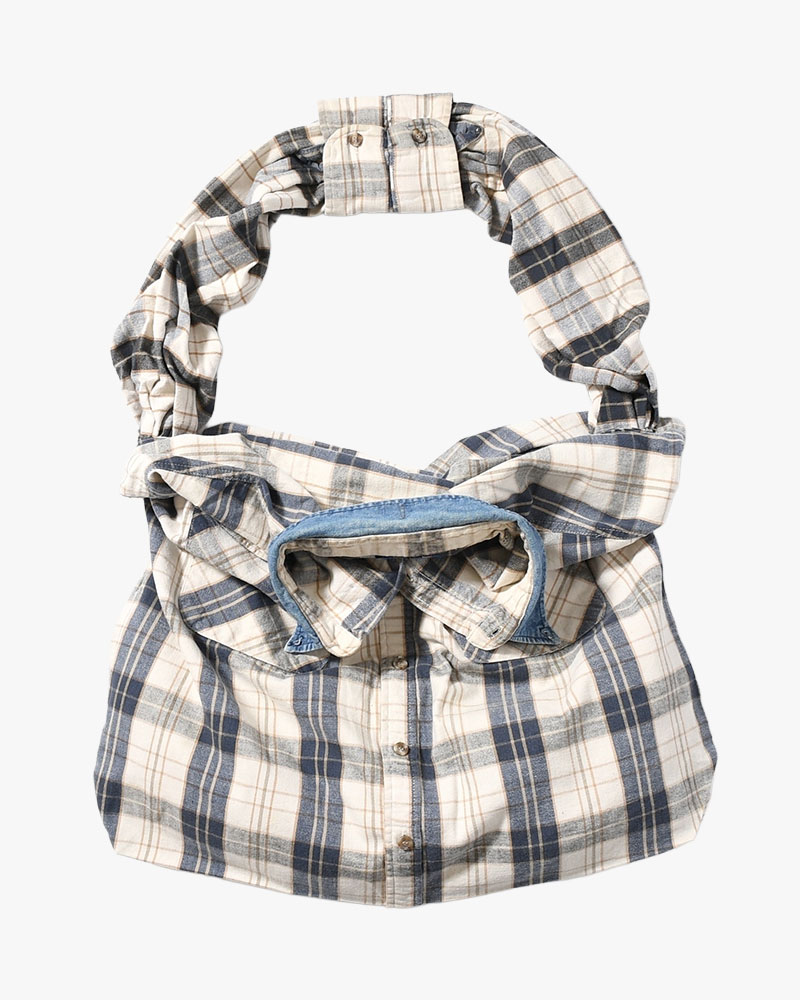 REWORK SHIRTS BAG -Used flannel shirts -TYPE:B-