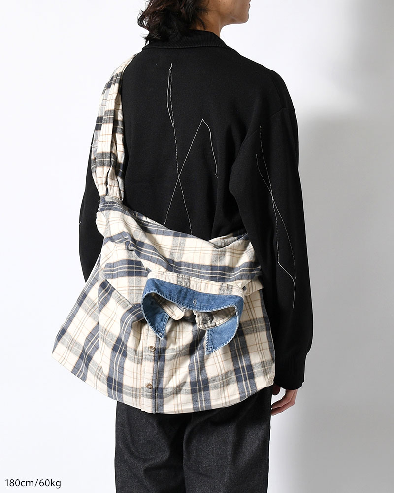 REWORK SHIRTS BAG -Used flannel shirts -TYPE:B-