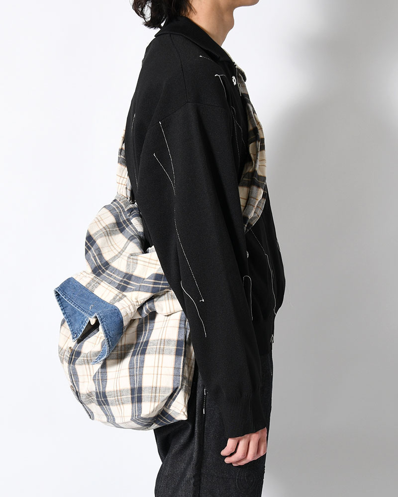 REWORK SHIRTS BAG -Used flannel shirts -TYPE:B-