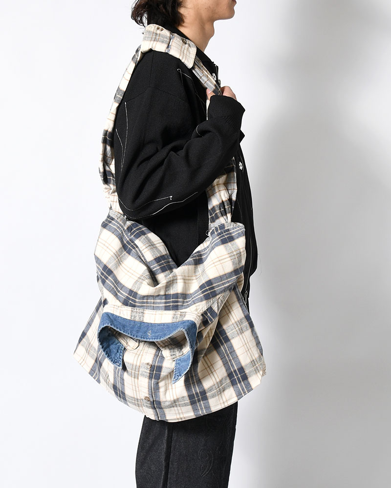 REWORK SHIRTS BAG -Used flannel shirts -TYPE:B-