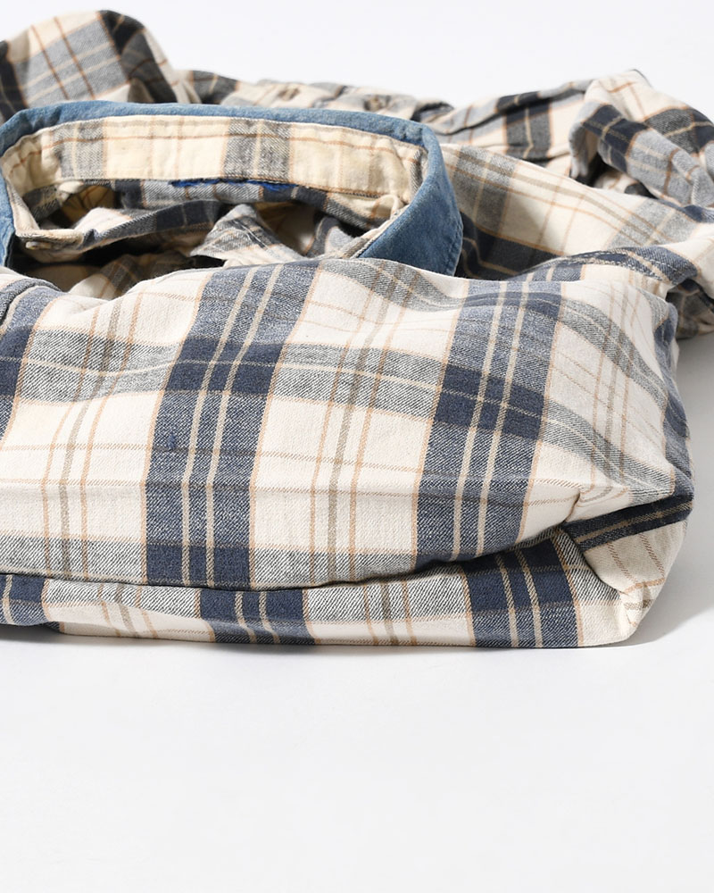 REWORK SHIRTS BAG -Used flannel shirts -TYPE:B-