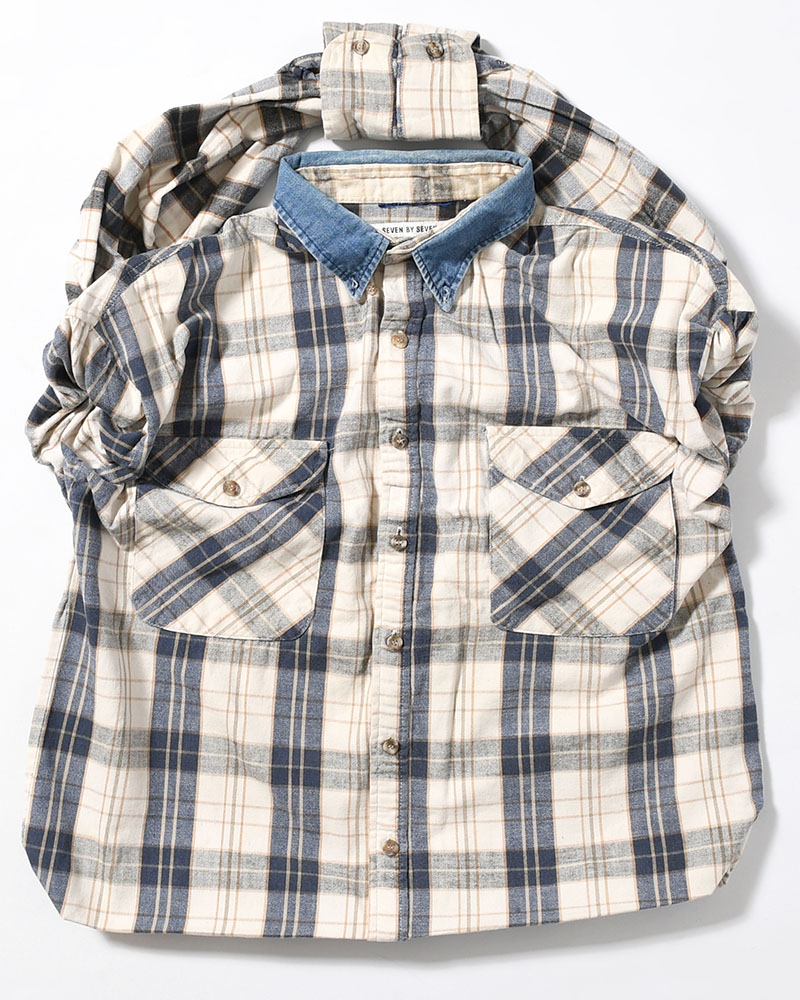REWORK SHIRTS BAG -Used flannel shirts -TYPE:B-