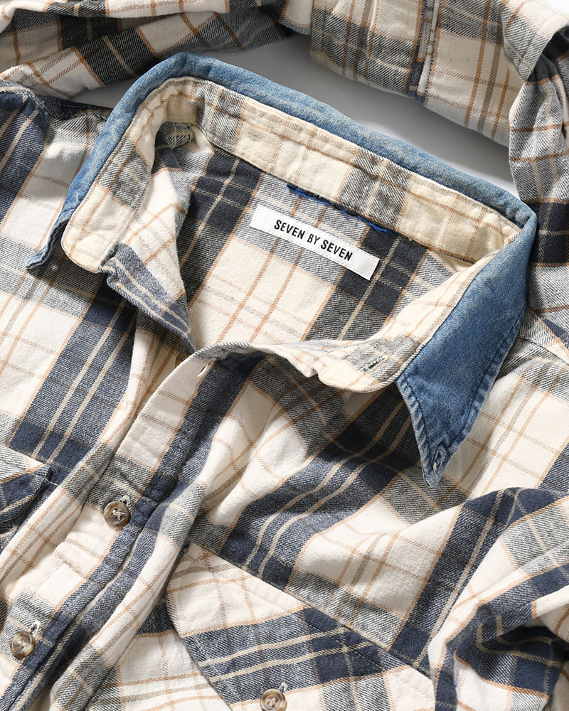 REWORK SHIRTS BAG -Used flannel shirts -TYPE:B-