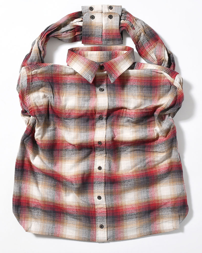 REWORK SHIRTS BAG -Used flannel shirts -TYPE:D-