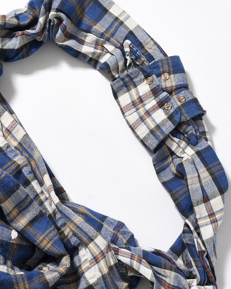 REWORK SHIRTS BAG -Used flannel shirts -TYPE:E-
