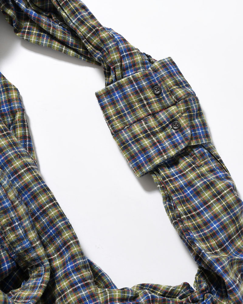 REWORK SHIRTS BAG -Used flannel shirts -TYPE:F-