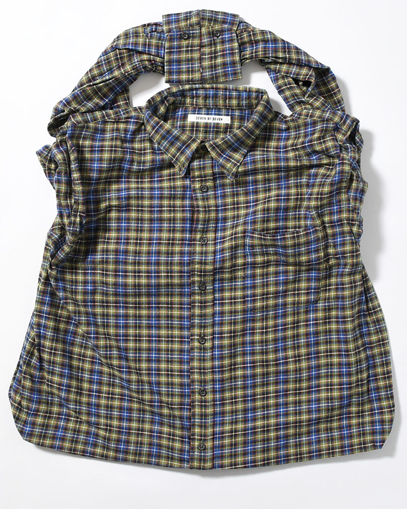 REWORK SHIRTS BAG -Used flannel shirts -TYPE:F-