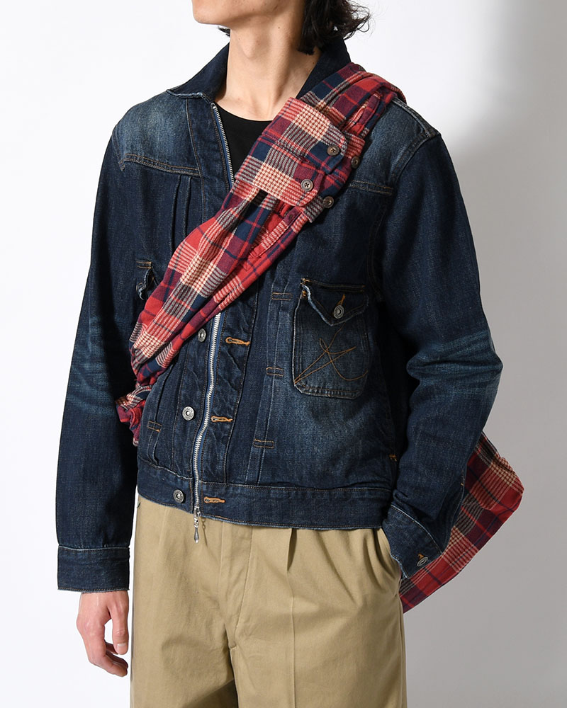 REWORK SHIRTS BAG -Used flannel shirts -TYPE:G-