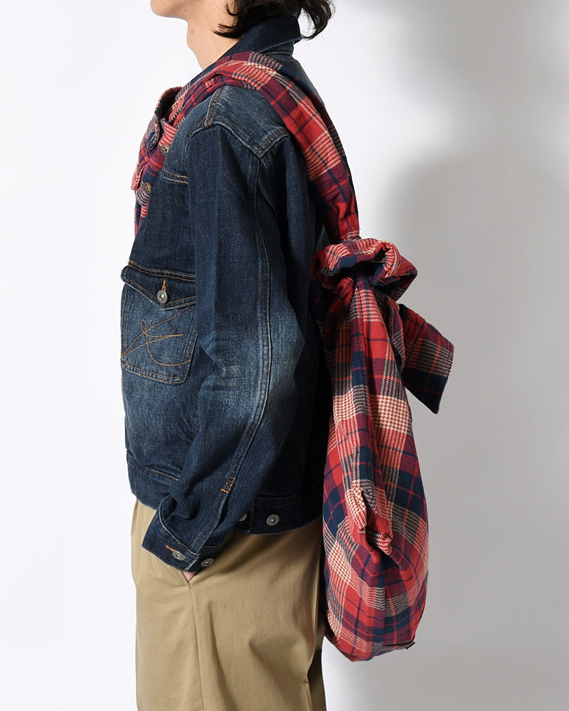 REWORK SHIRTS BAG -Used flannel shirts -TYPE:G-