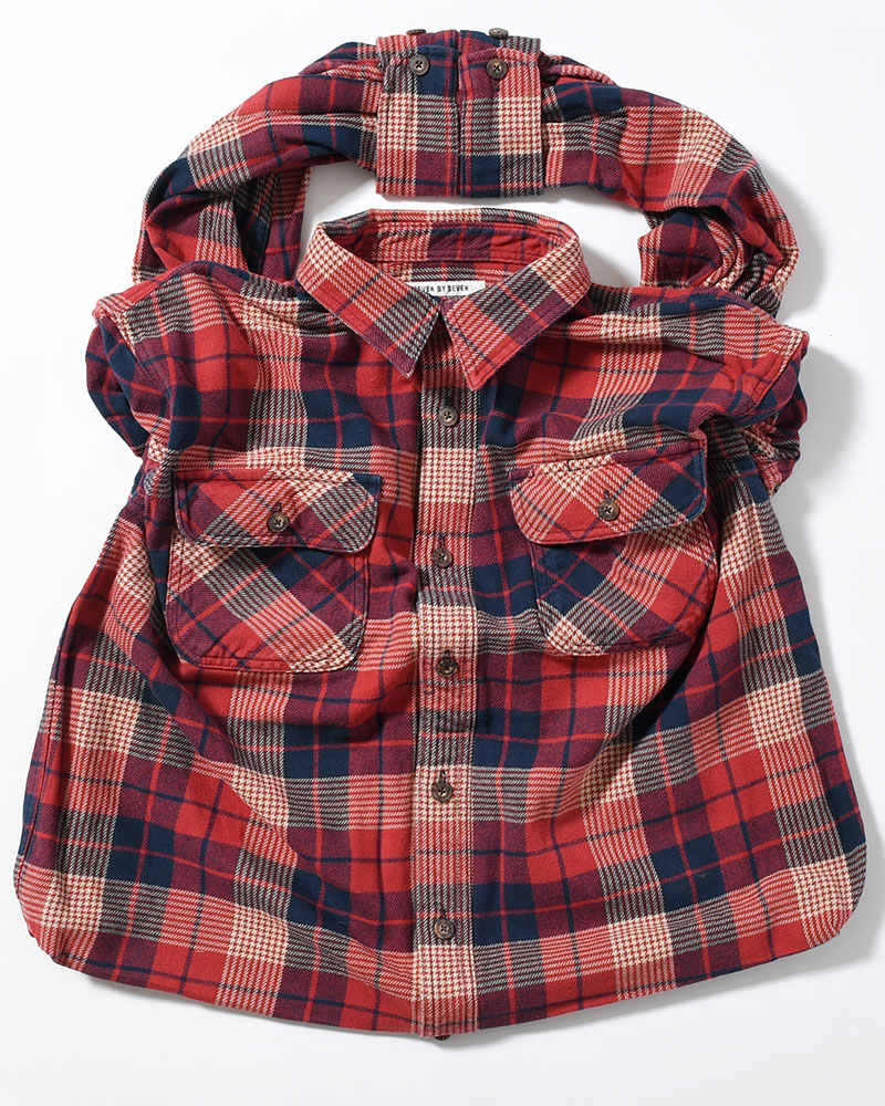 REWORK SHIRTS BAG -Used flannel shirts -TYPE:G-