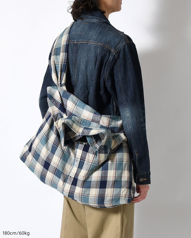 REWORK SHIRTS BAG -Used flannel shirts -TYPE:H-