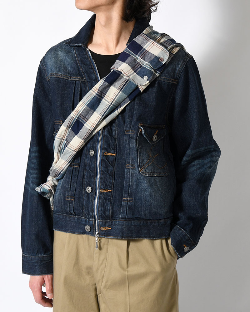 REWORK SHIRTS BAG -Used flannel shirts -TYPE:H-