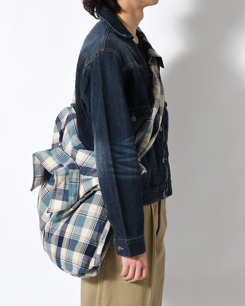 REWORK SHIRTS BAG -Used flannel shirts -TYPE:H-