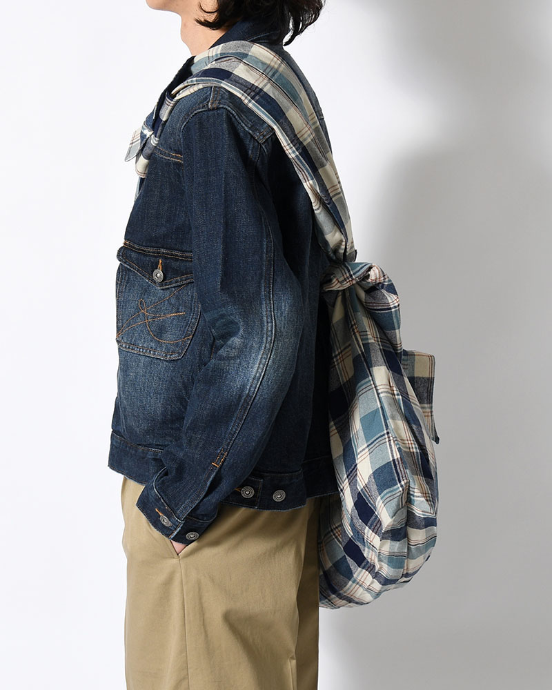 REWORK SHIRTS BAG -Used flannel shirts -TYPE:H-