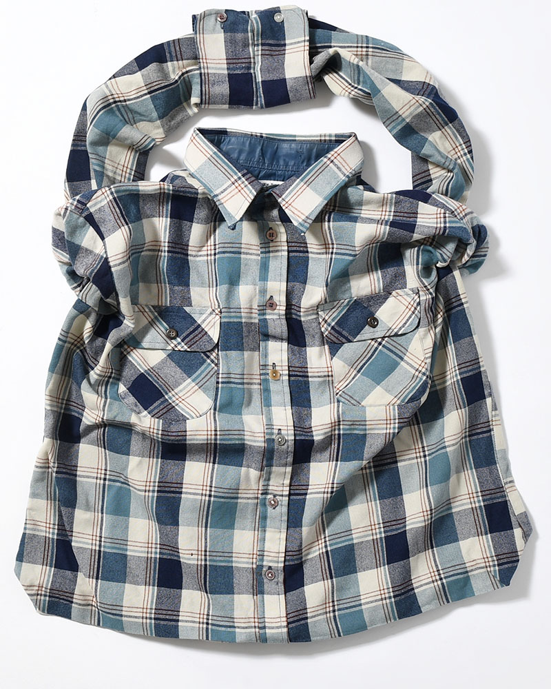 REWORK SHIRTS BAG -Used flannel shirts -TYPE:H-