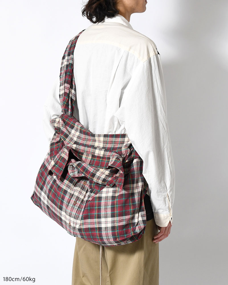 REWORK SHIRTS BAG -Used flannel shirts -TYPE:J-
