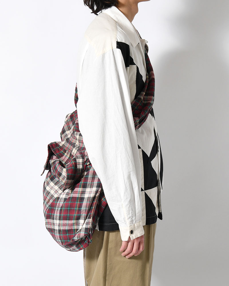 REWORK SHIRTS BAG -Used flannel shirts -TYPE:J-