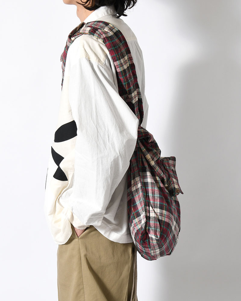 REWORK SHIRTS BAG -Used flannel shirts -TYPE:J-