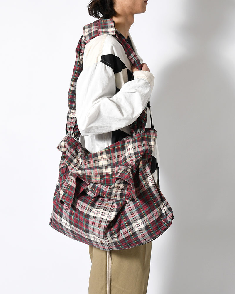 REWORK SHIRTS BAG -Used flannel shirts -TYPE:J-