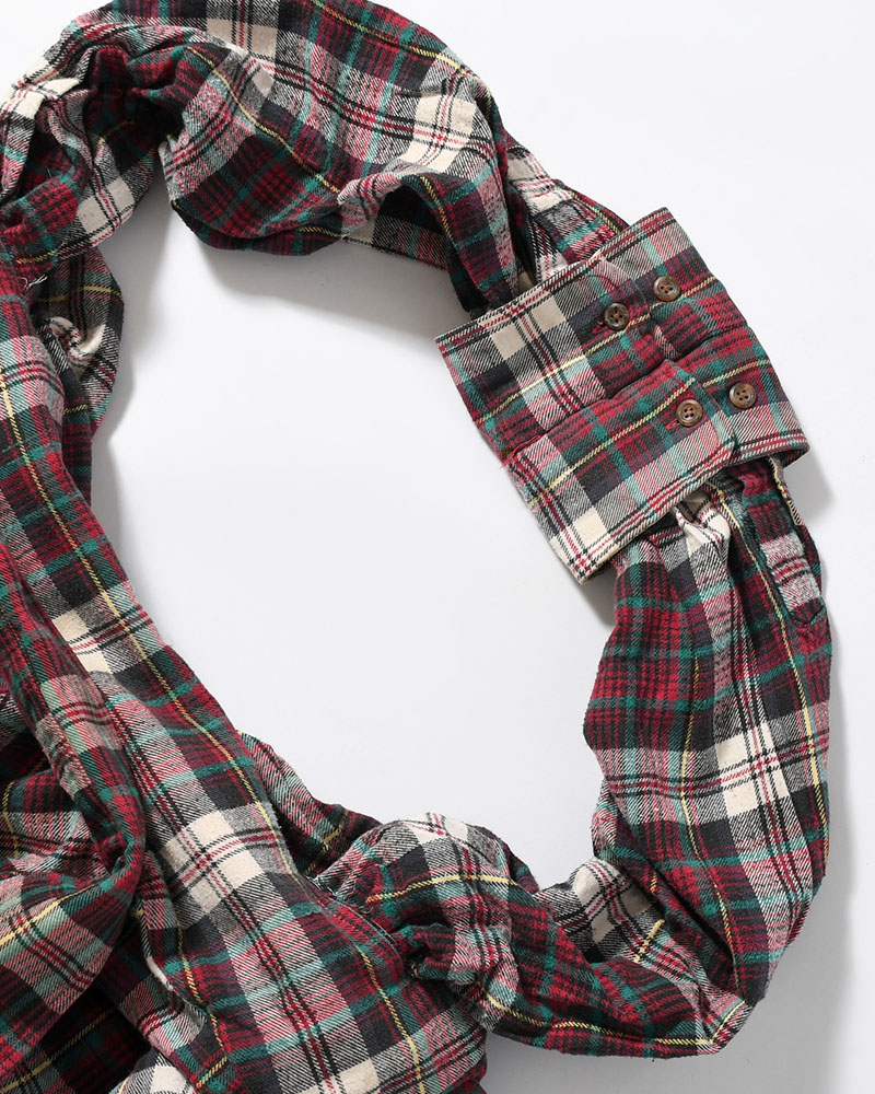 REWORK SHIRTS BAG -Used flannel shirts -TYPE:J-
