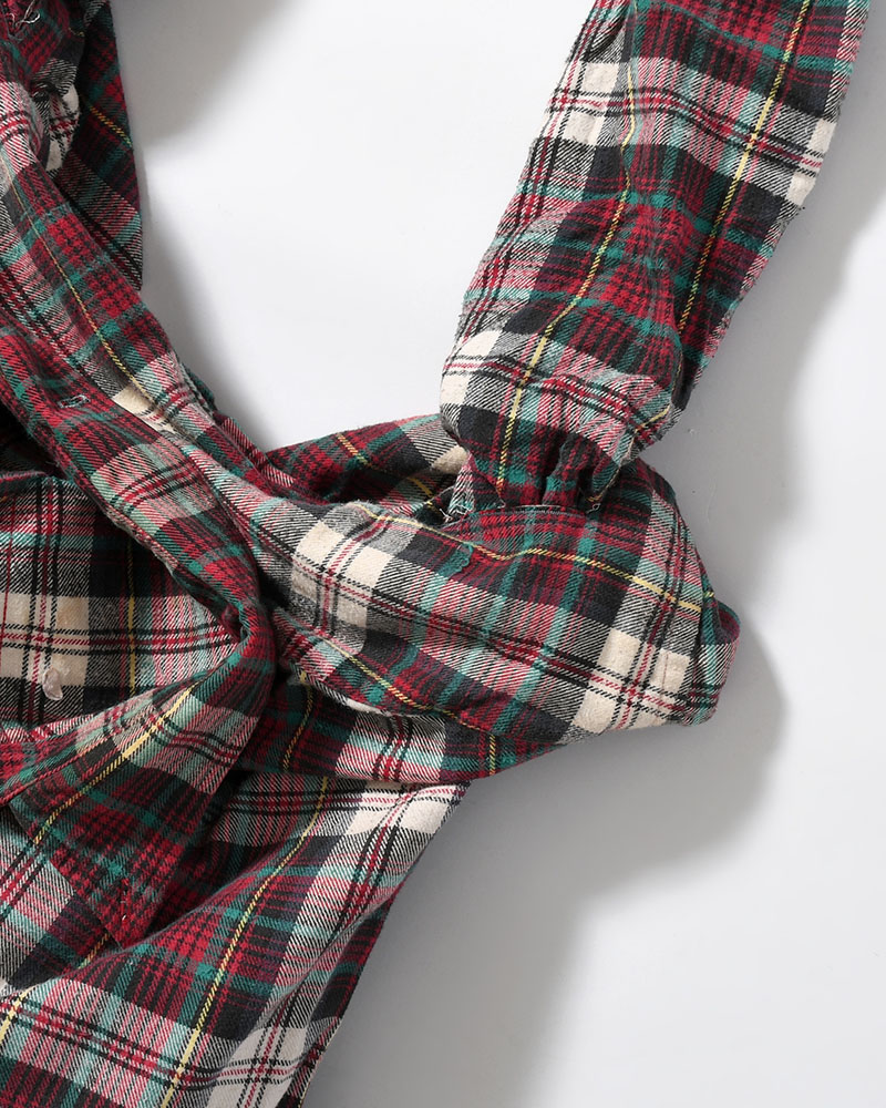 REWORK SHIRTS BAG -Used flannel shirts -TYPE:J-