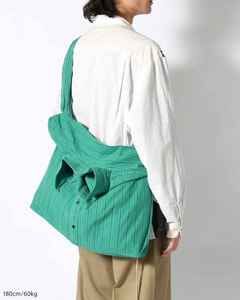 REWORK SHIRTS BAG -Used flannel shirts -TYPE:L-