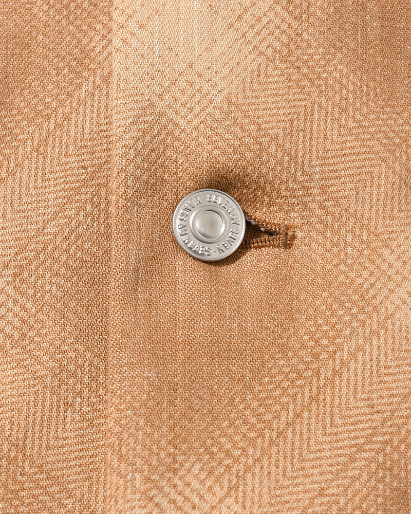 OMBRE CHECK MICHIGAN CHORE COAT -Discharge printing- -BROWN-