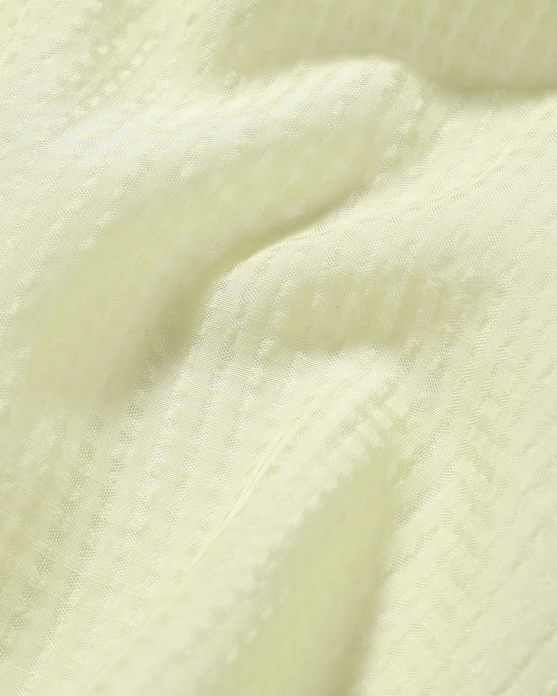 SHEER OPEN COLLAR SHIRTS L/S -Gingham Check Indian fabric- -GREEN-