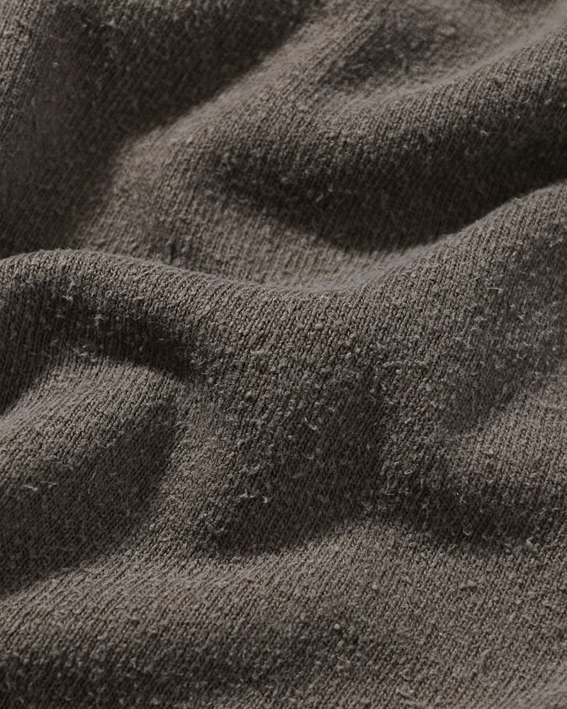 EASY TROUSERS -Silk noil Jersey -GRAISH BROWN-