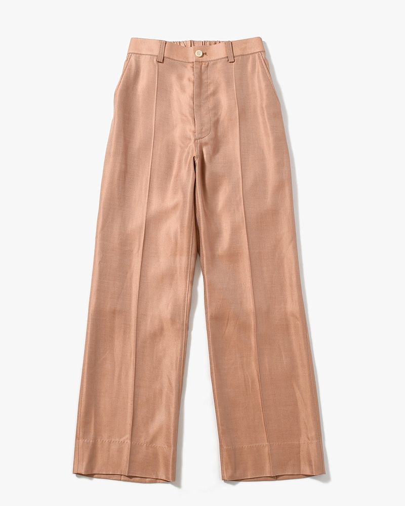 WIDE EASY FLARE TROUSERS -Heavy Cupra -BROWN-
