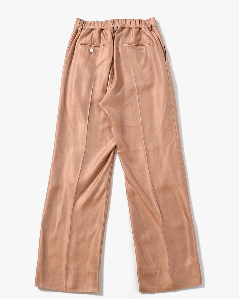 WIDE EASY FLARE TROUSERS -Heavy Cupra -BROWN-