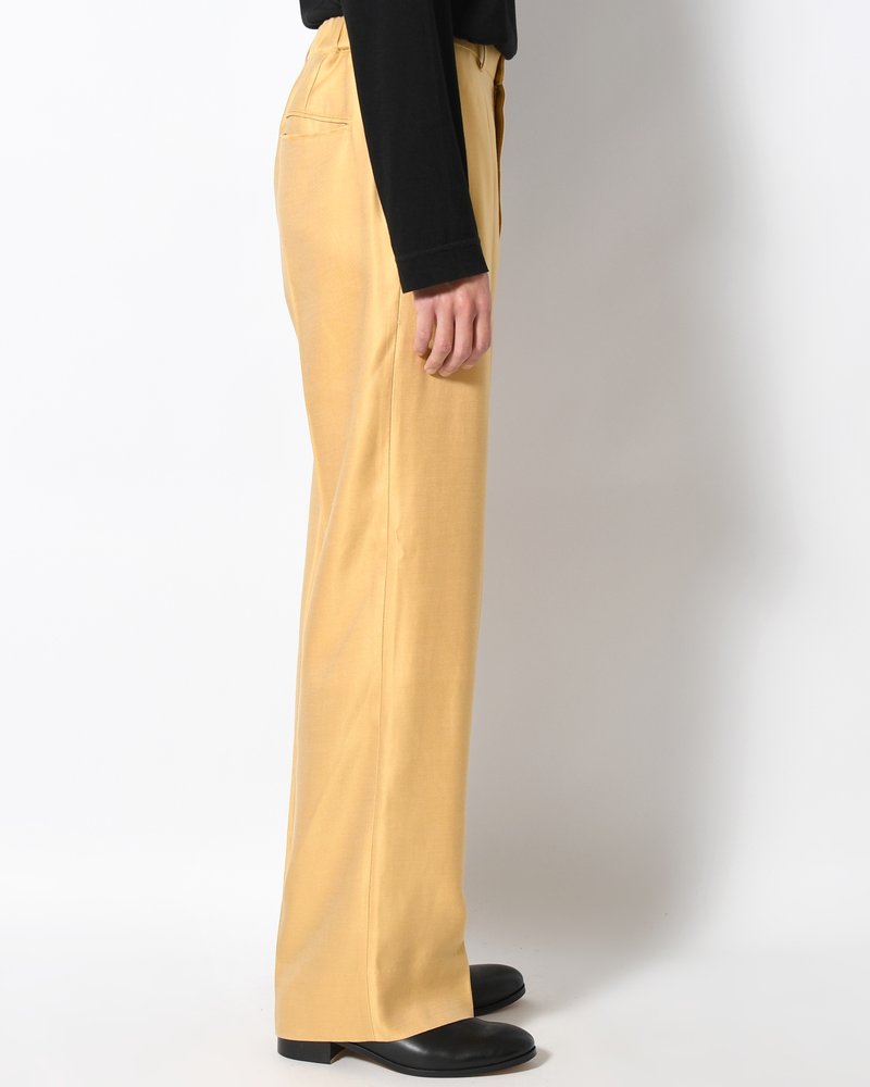 WIDE EASY FLARE TROUSERS -Heavy Cupra -YELLOW-