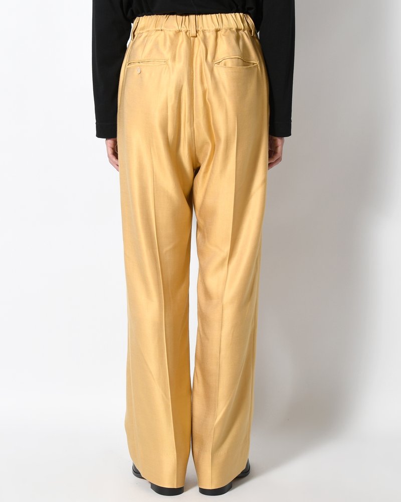 WIDE EASY FLARE TROUSERS -Heavy Cupra -YELLOW-