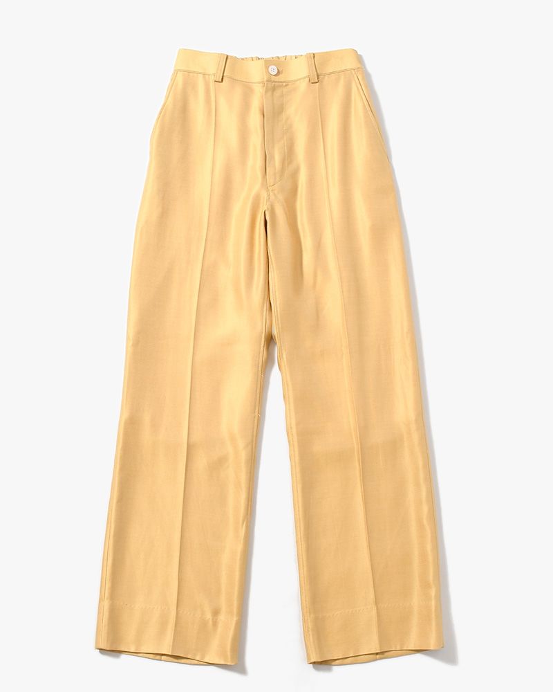 WIDE EASY FLARE TROUSERS -Heavy Cupra -YELLOW-