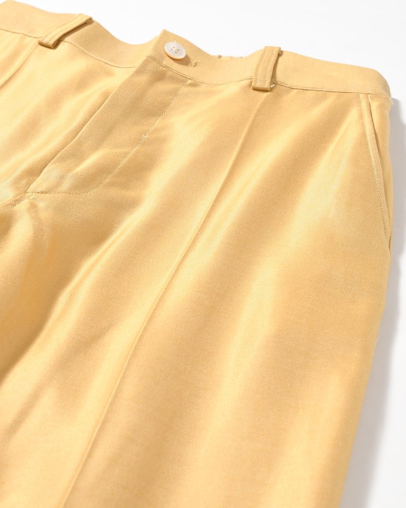 WIDE EASY FLARE TROUSERS -Heavy Cupra -YELLOW-
