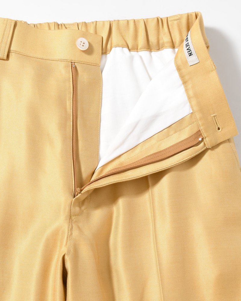 WIDE EASY FLARE TROUSERS -Heavy Cupra -YELLOW-