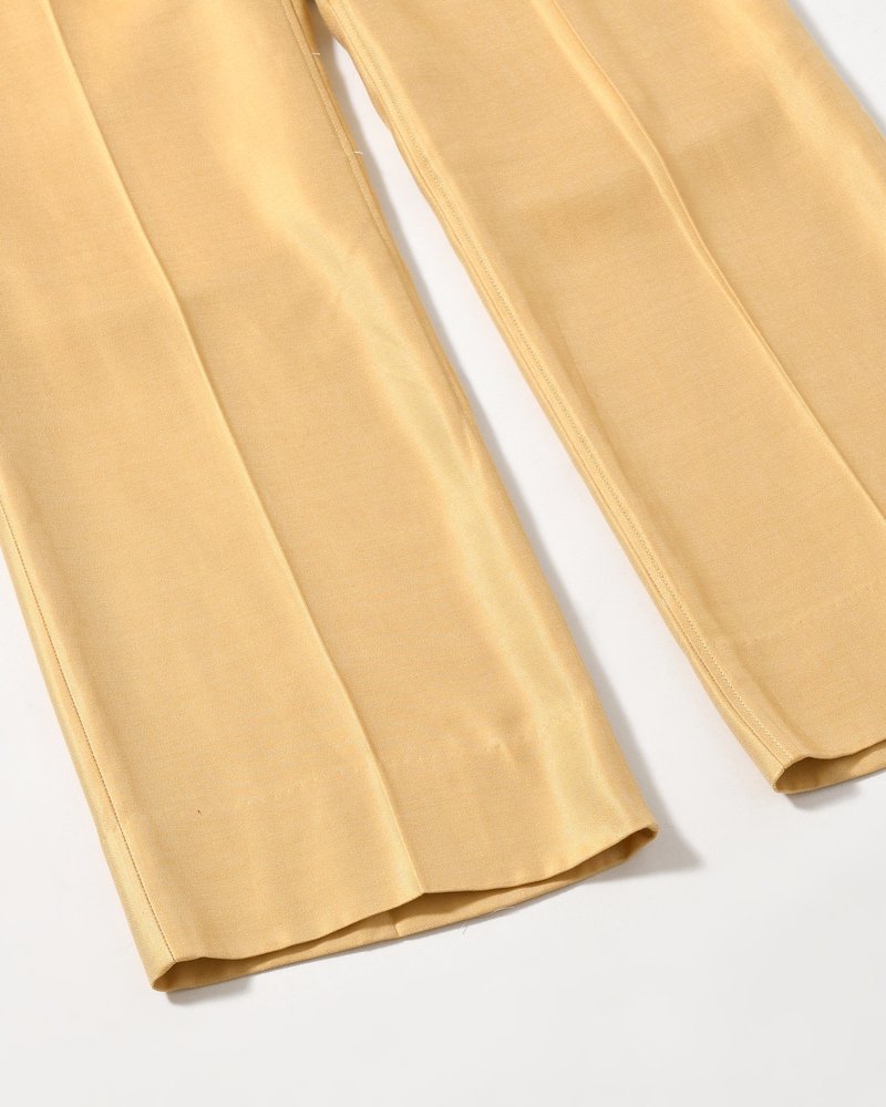WIDE EASY FLARE TROUSERS -Heavy Cupra -YELLOW-